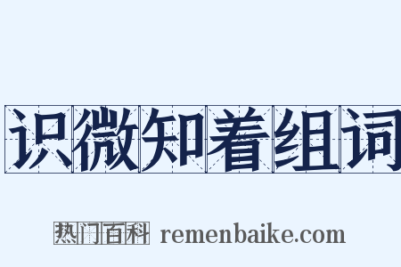 识微知着组词是什么意思的图片